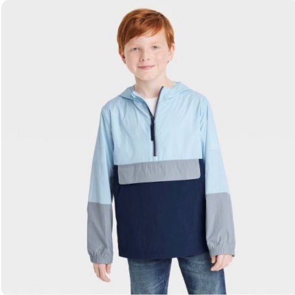 Boys' Popover Anorak Spring Windbreaker Jacket - Cat & Jack - Picture 1 of 6